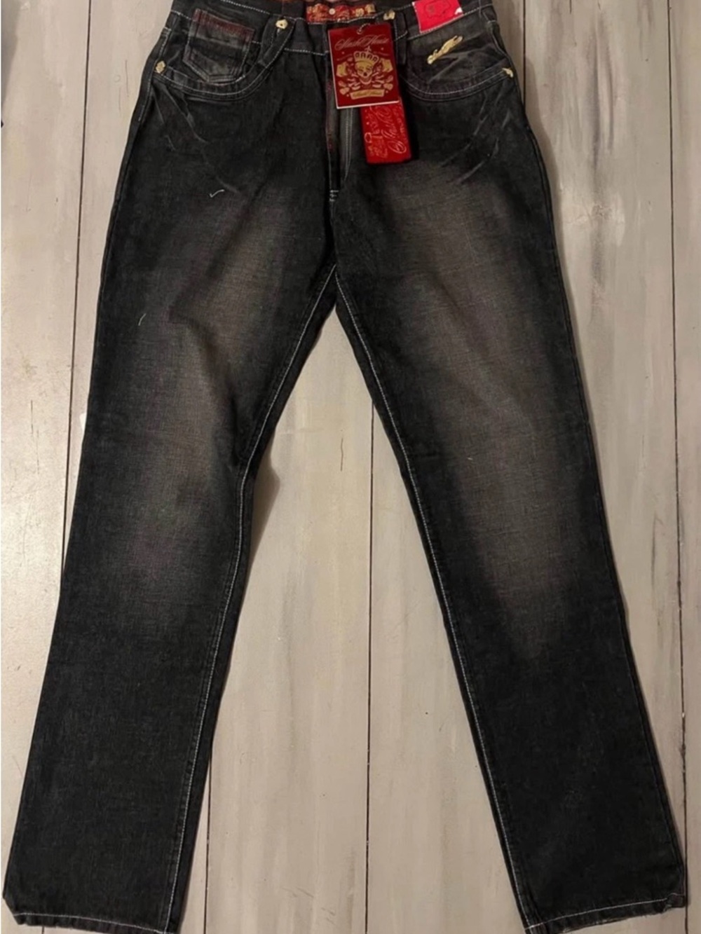 Vtg Stash House Jeans Men 32x32
Black Y2K Distressed